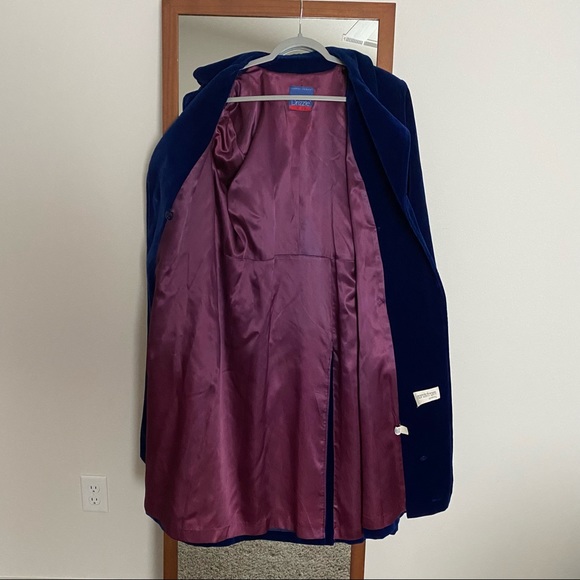 Carol Cohen Drizzle Vintage velour trench coat - Picture 5 of 12